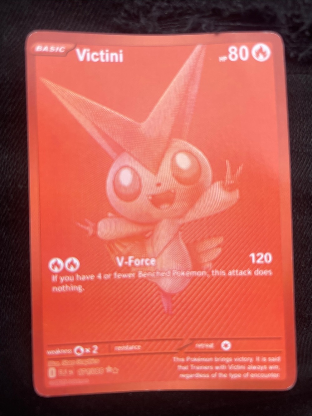 Pokemon Victini Collectible Card – Red